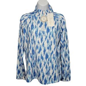 Lady Hagen Golf Pullover 1/4 Zip Long Sleeve Shirt Womens Size Small UPF 50 Blue
